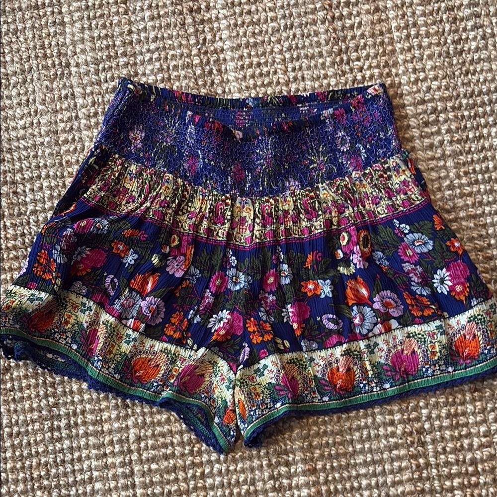 Patrons of Peace High Waist Blue and Purple Shorts
